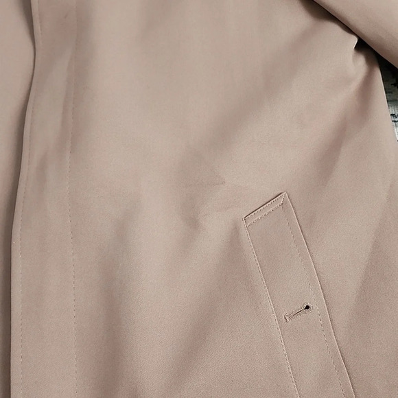 ☂London Fog Vintage 1970s Point Collar Trench Coat Tan Khaki Made in USA 42 Reg - Picture 10 of 16